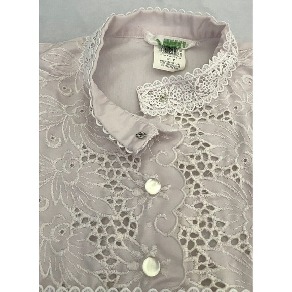 Julie Slumbertogs Womens Size S/P Vintage Satin Lace long Pink Nightgown - Picture 11 of 16